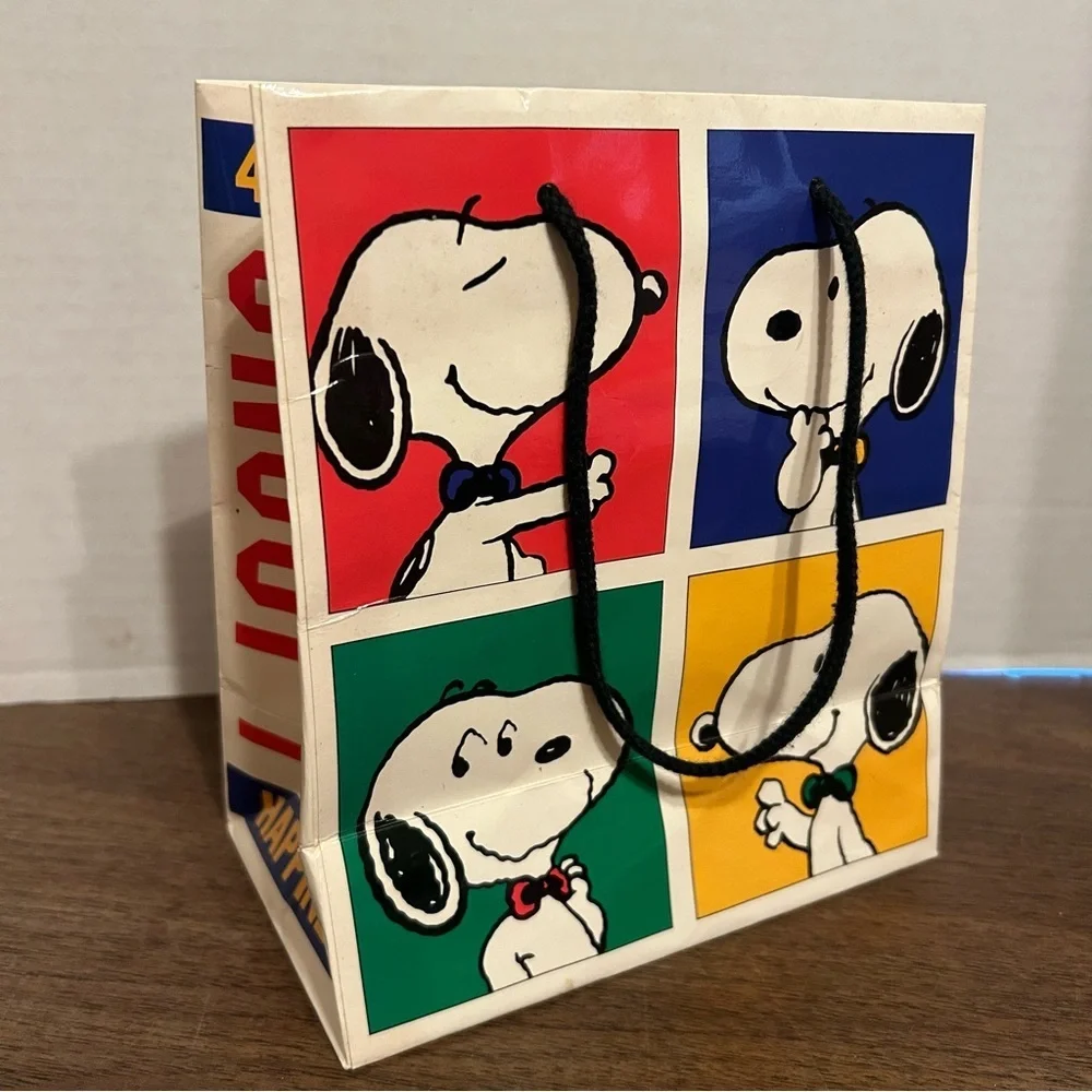 Vintage 1958 Peanuts Snoopy & Gang Applause Gift Bags 40 Years of Happiness